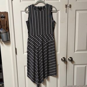 Banana Republic Black and White Asymmetrical Dress